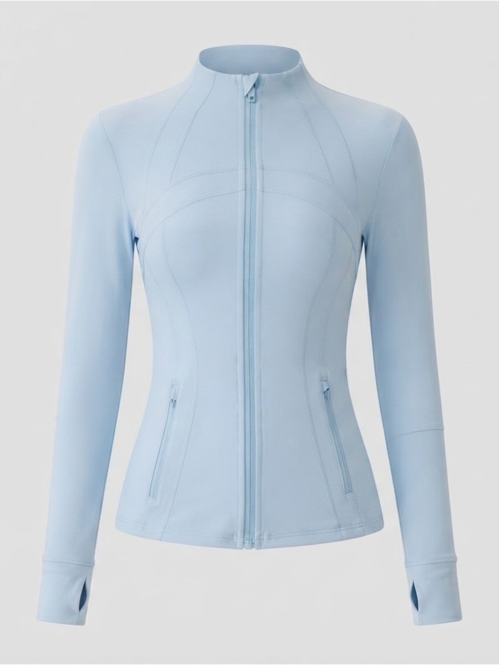 Light Blue Women's Zip-Up Performance Jacket